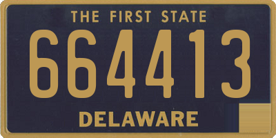 DE license plate 664413