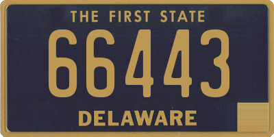 DE license plate 66443