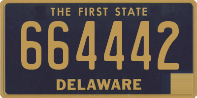 DE license plate 664442