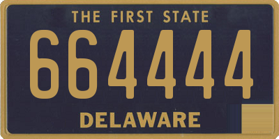 DE license plate 664444
