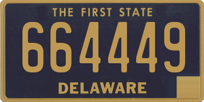 DE license plate 664449