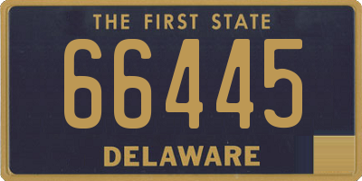 DE license plate 66445
