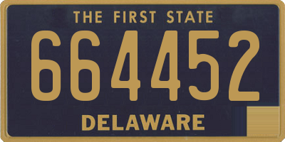 DE license plate 664452