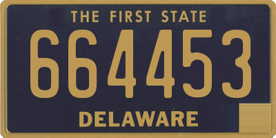 DE license plate 664453