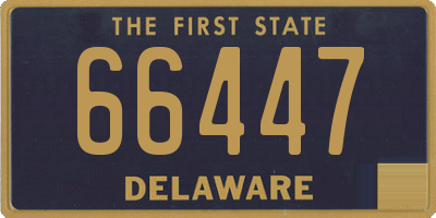 DE license plate 66447