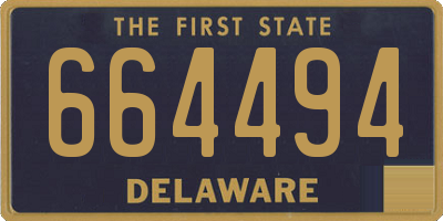 DE license plate 664494
