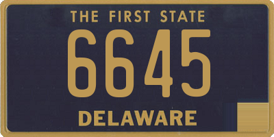 DE license plate 6645