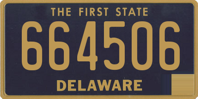 DE license plate 664506