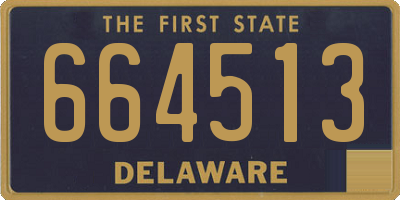 DE license plate 664513
