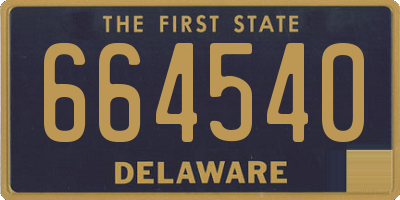 DE license plate 664540