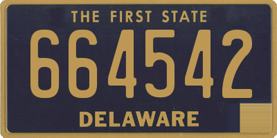 DE license plate 664542