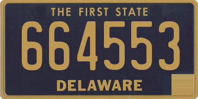 DE license plate 664553