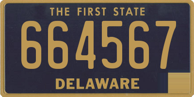 DE license plate 664567