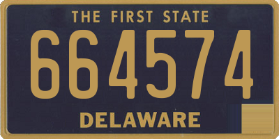 DE license plate 664574