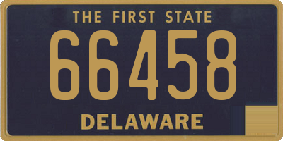 DE license plate 66458