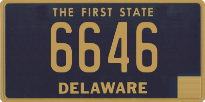 DE license plate 6646