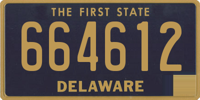 DE license plate 664612