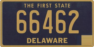 DE license plate 66462