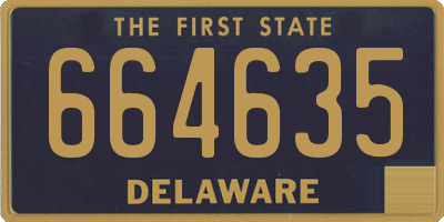 DE license plate 664635