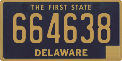 DE license plate 664638