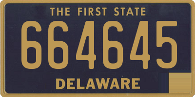 DE license plate 664645