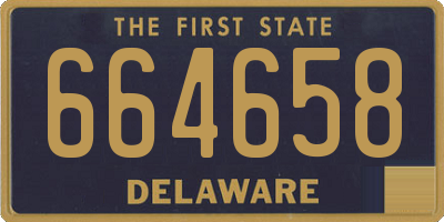 DE license plate 664658