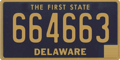 DE license plate 664663
