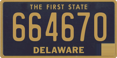 DE license plate 664670
