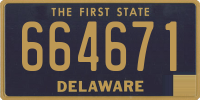 DE license plate 664671