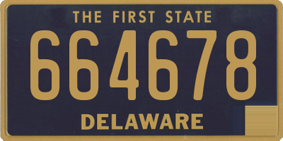 DE license plate 664678