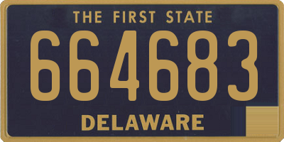 DE license plate 664683