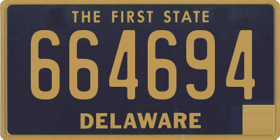 DE license plate 664694