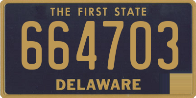 DE license plate 664703