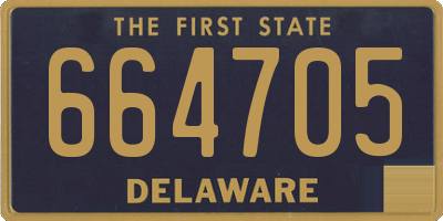 DE license plate 664705