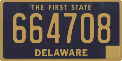 DE license plate 664708
