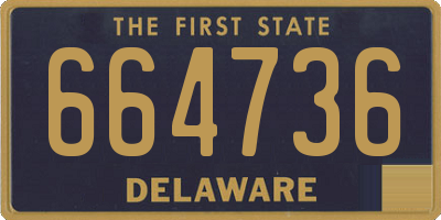 DE license plate 664736