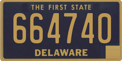 DE license plate 664740