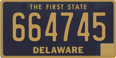DE license plate 664745