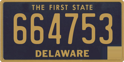 DE license plate 664753