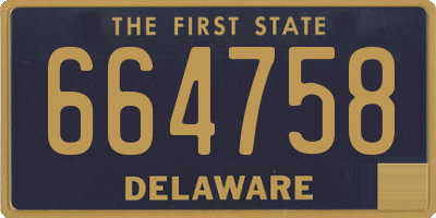 DE license plate 664758