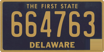DE license plate 664763