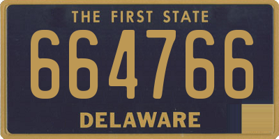 DE license plate 664766