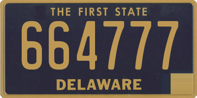 DE license plate 664777