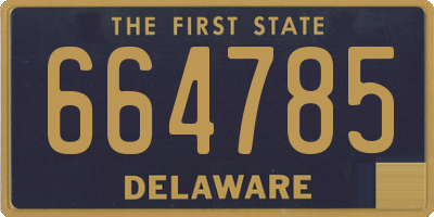 DE license plate 664785