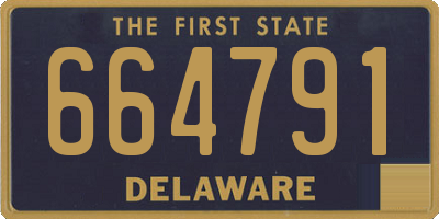 DE license plate 664791