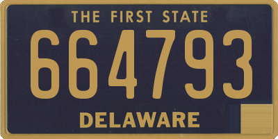 DE license plate 664793