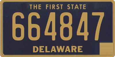 DE license plate 664847