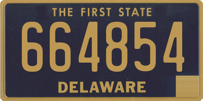 DE license plate 664854