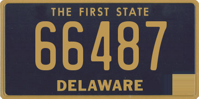 DE license plate 66487