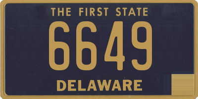 DE license plate 6649